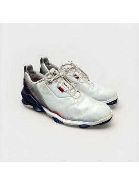 FootJoy Tour Alpha FJ Golf Shoes 55500 Mens Size 10 Men's White Gray Blue